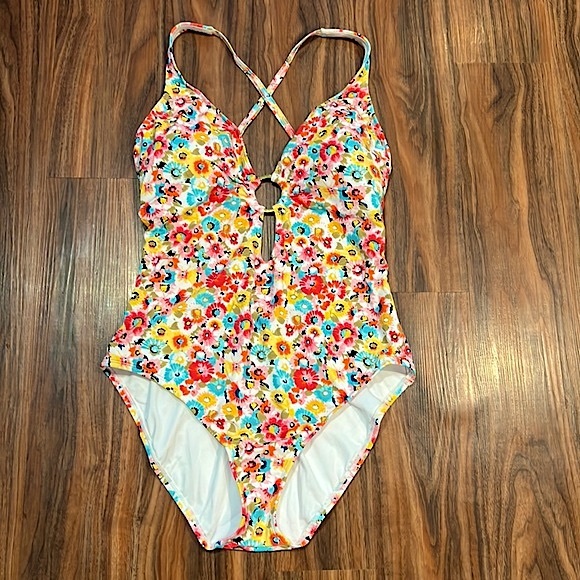 Bleu Rod Beattie Flower Hour Plunge One Piece - Picture 6 of 16